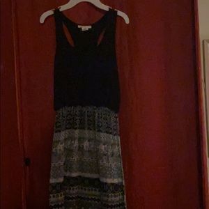 Black top maxi dress